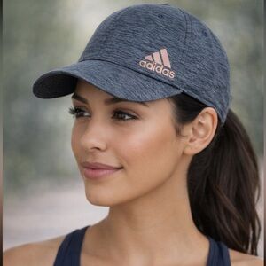 Adidas Heather Gray Adjustable Performance Hat — One Size